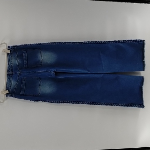 So Me Wide Leg Denim Jeans Size Small Braid Side Detail oversized high waisted - Picture 8 of 16